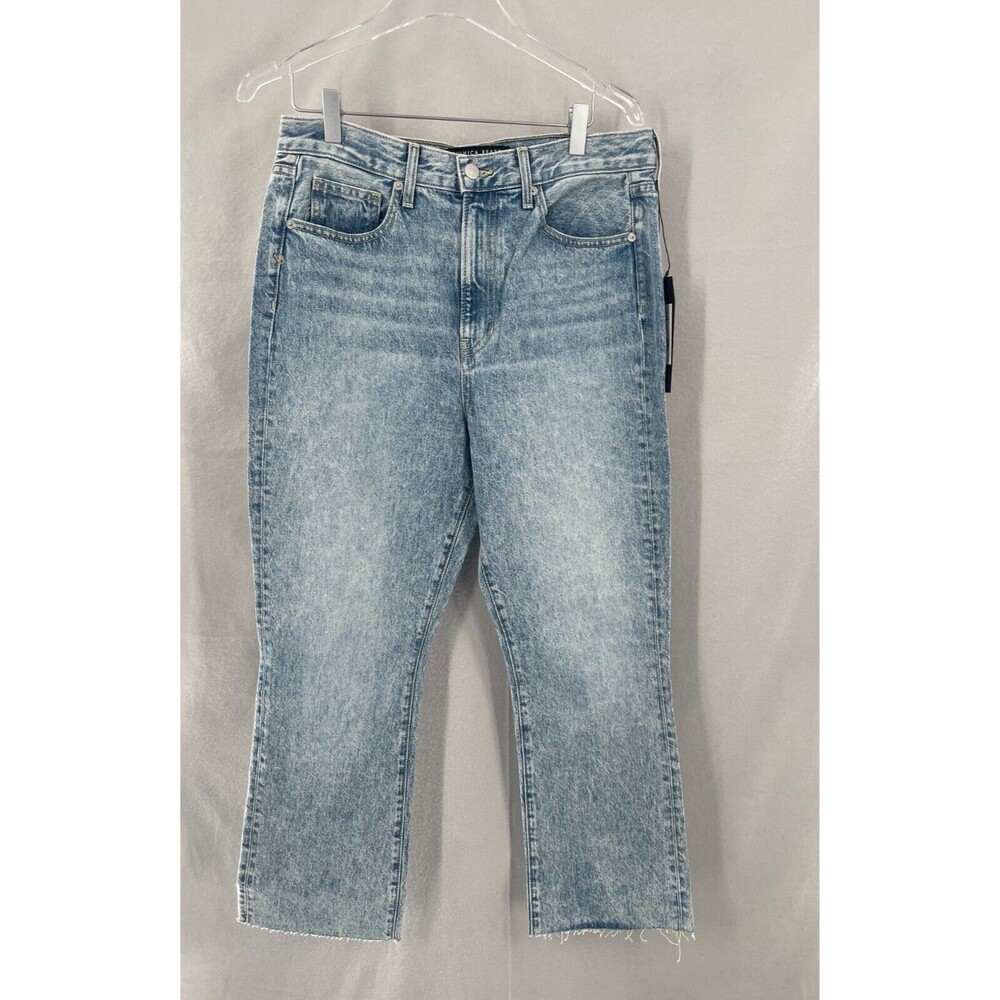 Veronica Beard 30 Jeans Carly Kick Flare Crop High Rise in Pebble Stone NWT